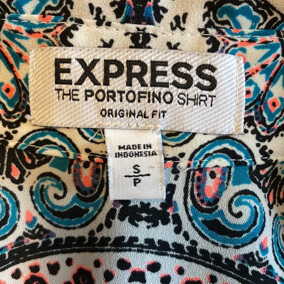 🛍 [handed down] Express | Portofino Shirt button up blouse adjustable sleeves - Picture 6 of 8